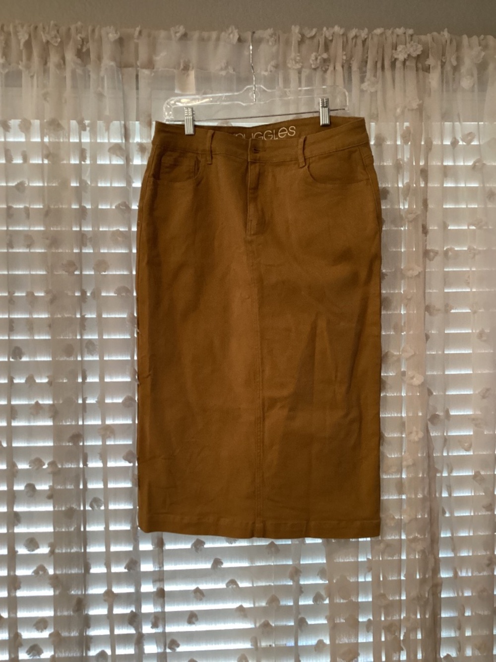 NUGGLES Women’s Medium Mustard Denim Skirt